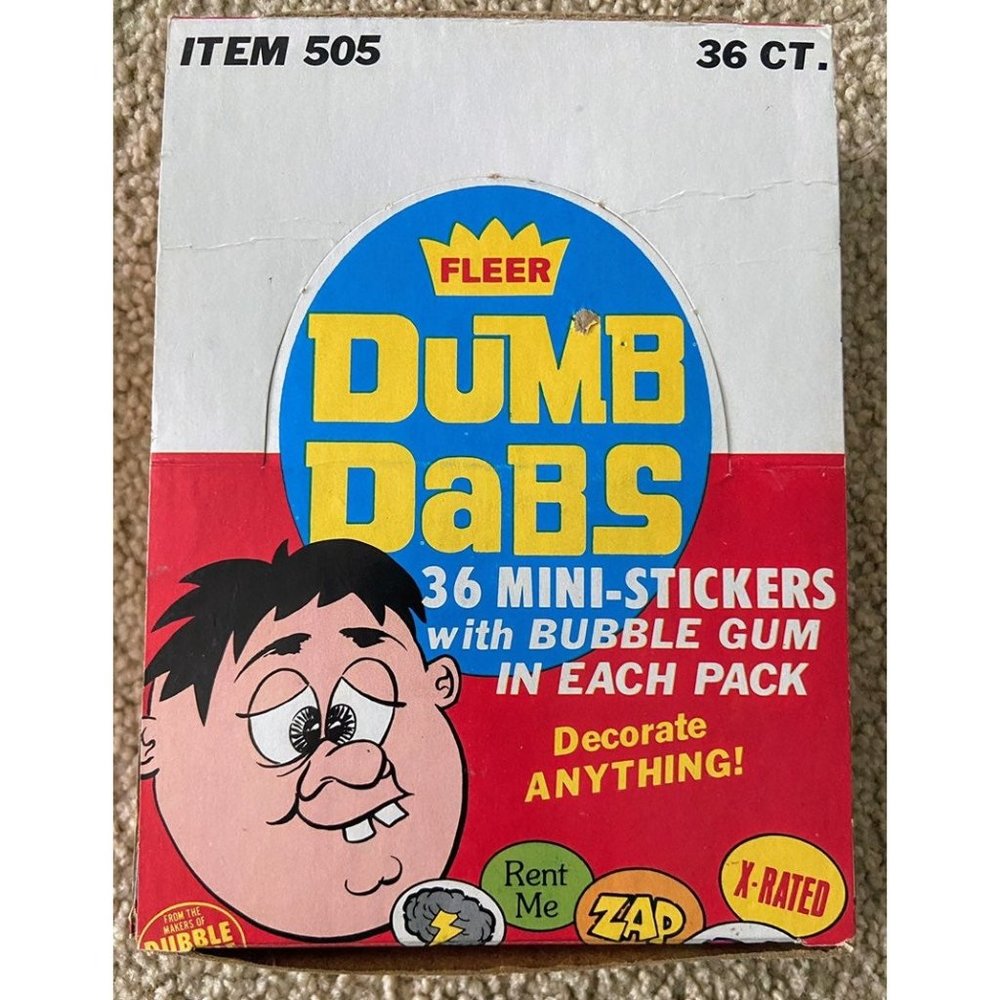 Vintage 77" fleer Dumb dabs EMPTY card trading box